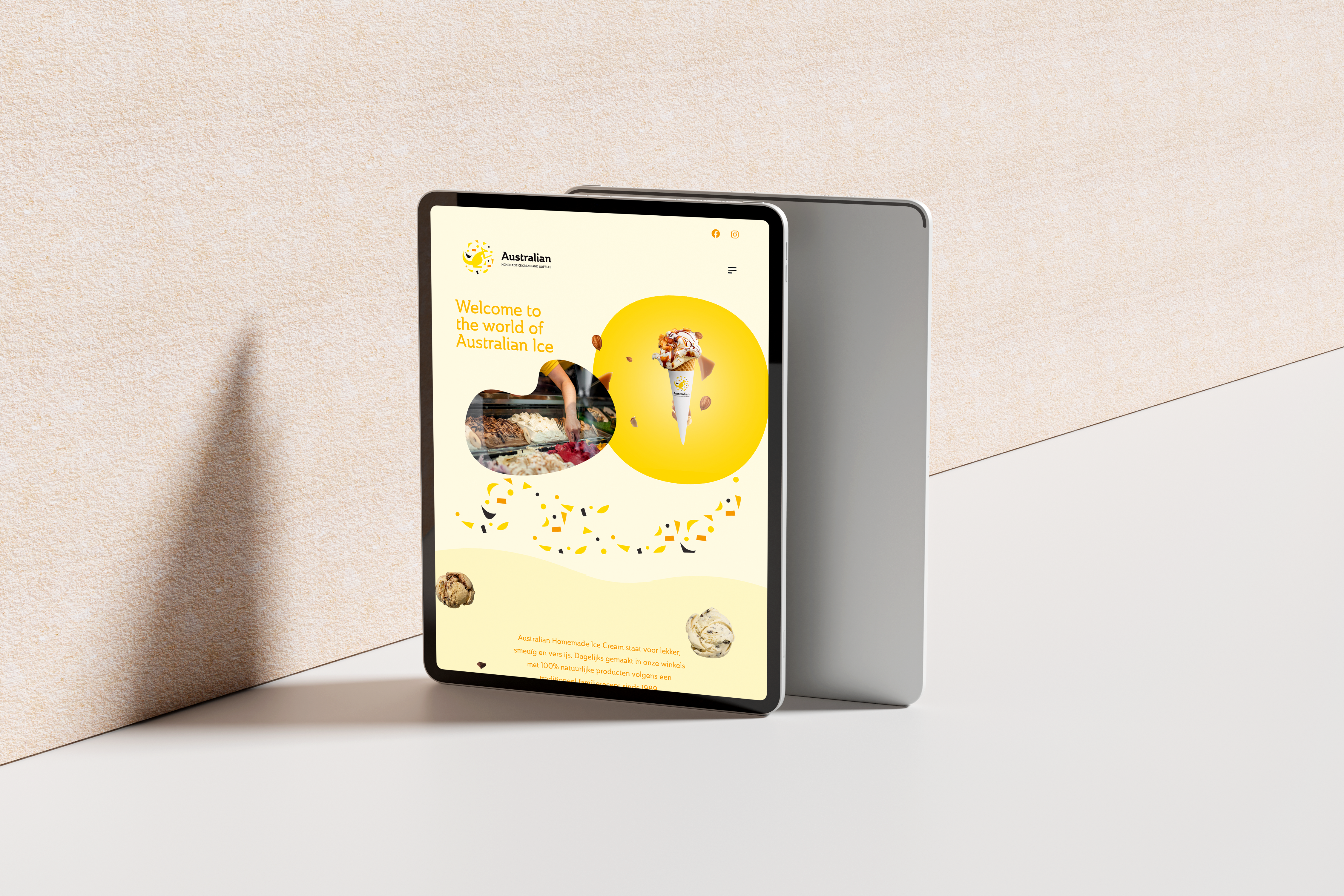 webdesign door Ferm Creative voor Australian Ice