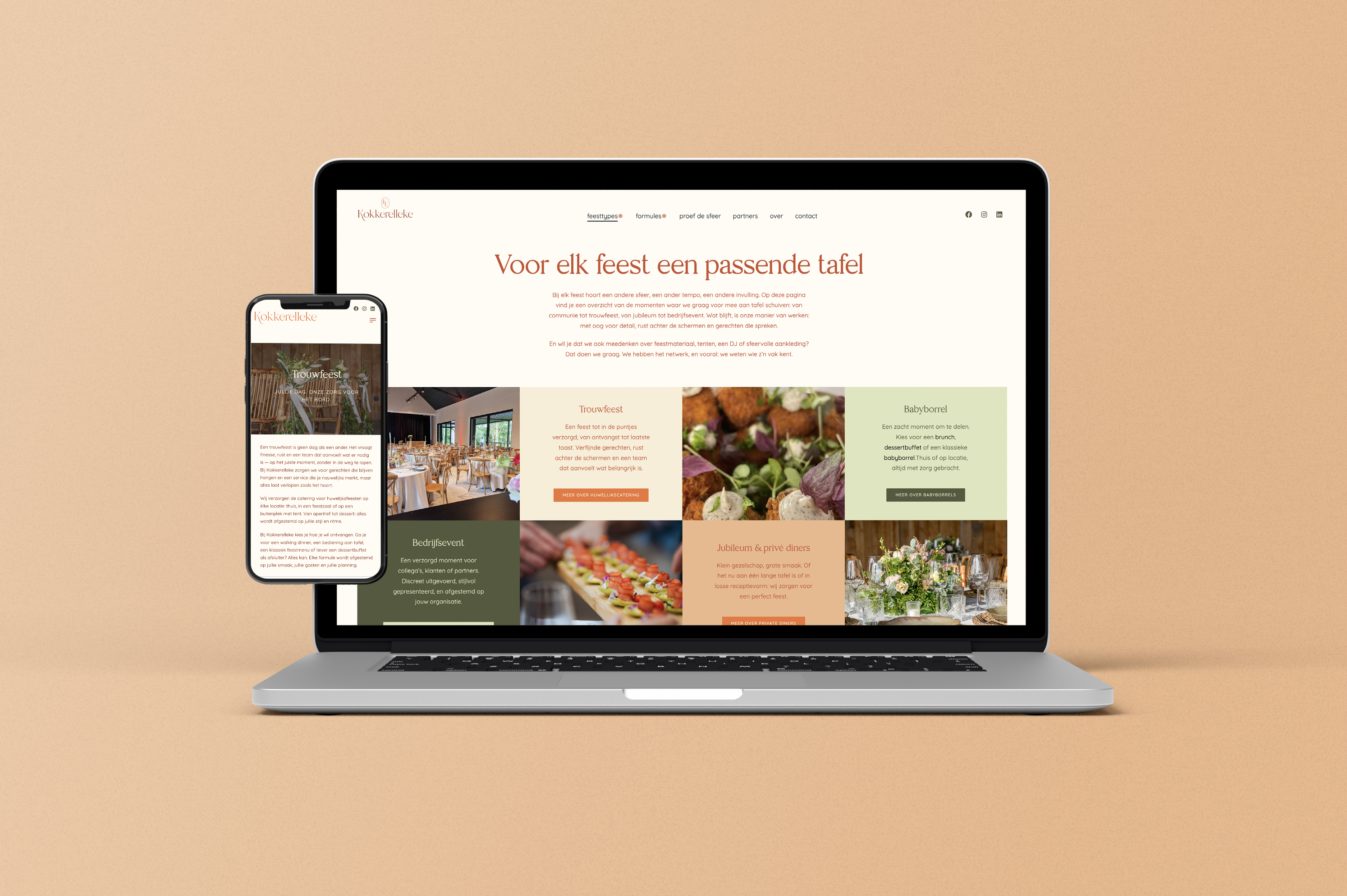Nieuwe website voor Kokkerelleke Catering in Langemark