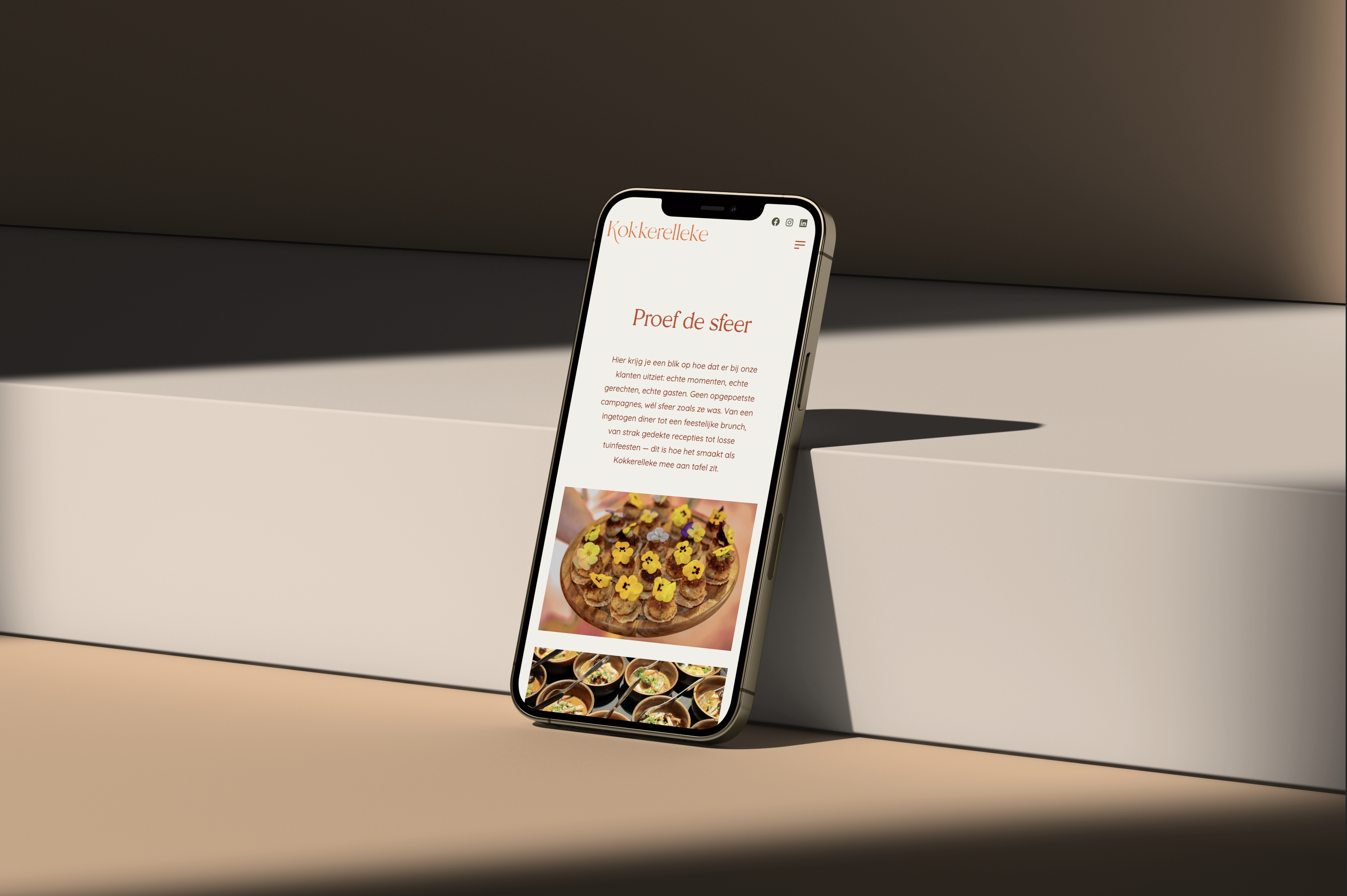 Responsive website voor Kokkerelleke, gemaakt door Ferm Creative uit Hooglede